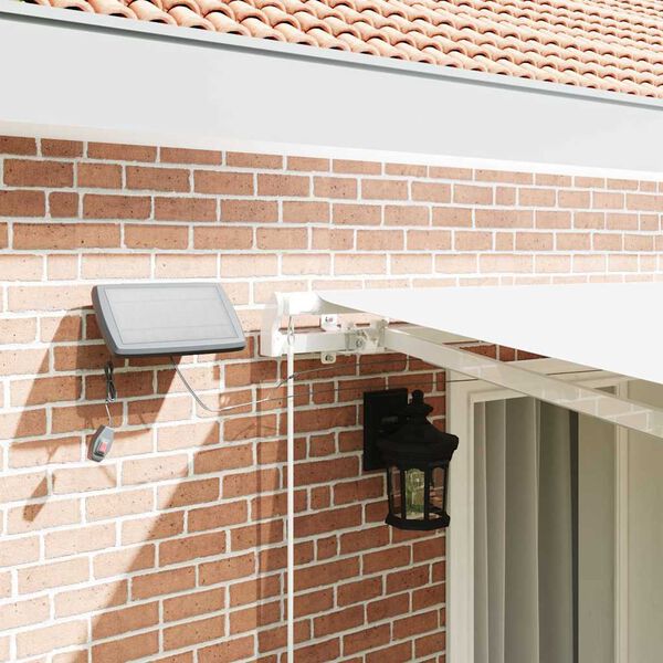 vidaXL Toldo Retrátil Manual Branco 400 × 300 cm Tecido e Aço