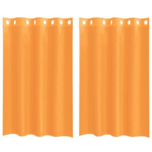 vidaXL Cortinas de voile com ilh&oacute;s 2 pcs laranja 140x175 cm