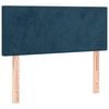 vidaXL Cabeceira de cama veludo 100x5x78/88 cm azul-escuro