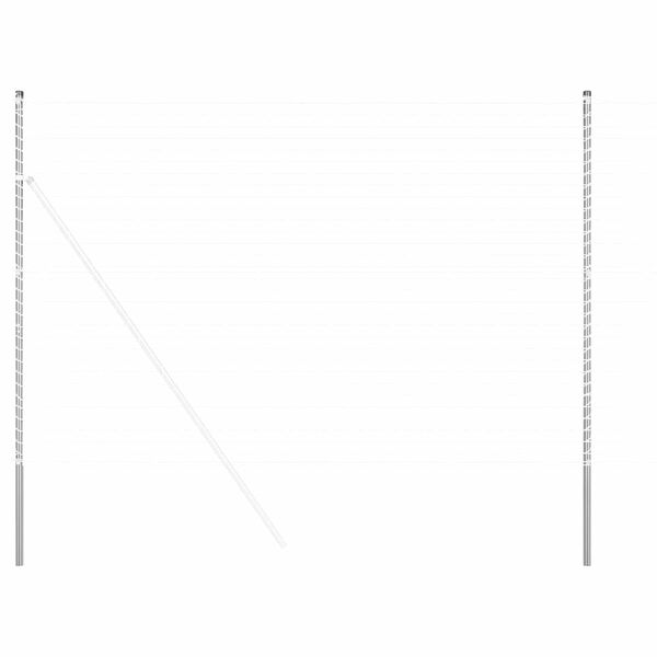 vidaXL Poste de Cerca 12 pcs Prateado A&ccedil;o com Revestimento em P&oacute;