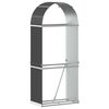 vidaXL Suporte para lenha 80x45x190 cm Antracite A&ccedil;o galvanizado