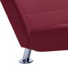 vidaXL Chaise longue com almofada couro artificial vermelho tinto