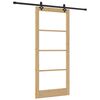 vidaXL Porta Deslizante ORKDAL Natural e Preto 93 x 211 cm