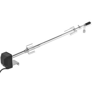 vidaXL Espeto girat&oacute;rio p/ churrasqueira + motor de a&ccedil;o 1200 mm