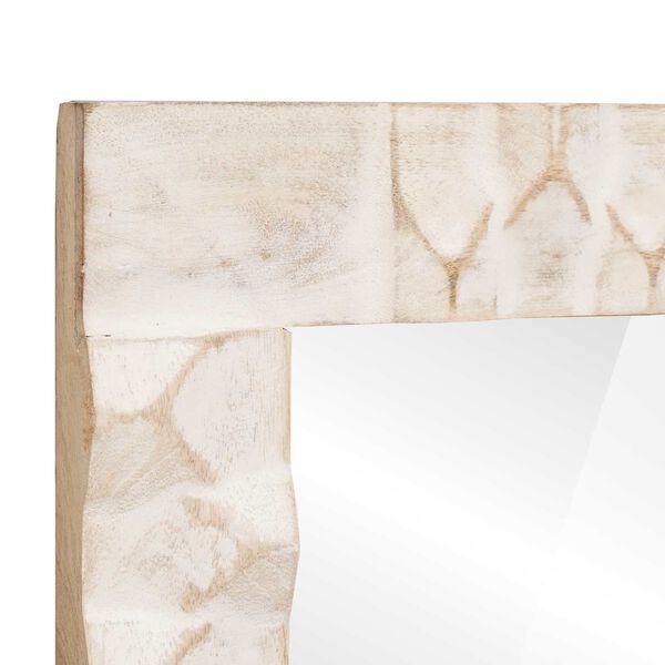 vidaXL Espelho de banheiro Acabamento em Wash Branco 50 x 70 x 2,5 cm