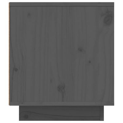 vidaXL Móvel de TV 110x35x40,5 cm madeira de pinho maciça cinzento
