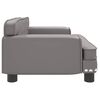 vidaXL Cama para cães 70x45x30 cm couro artificial cinzento