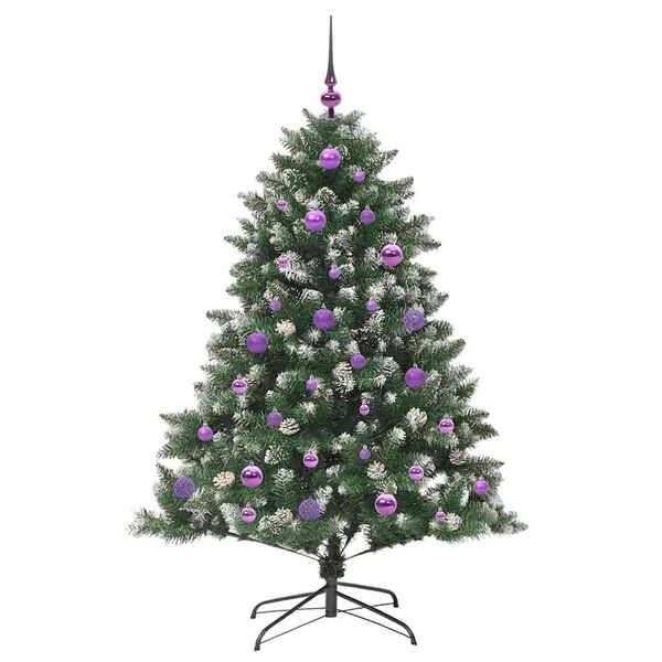 vidaXL &Aacute;rvore de Natal Artificial Verde 150 cm PVC, Pl&aacute;stico e A&ccedil;o