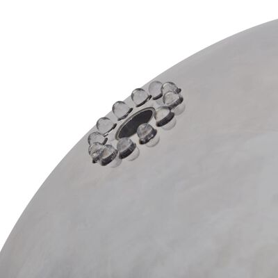 vidaXL Fonte esfera com LEDs para jardim 20 cm aço inoxidável