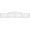 vidaXL Cestos gabi&atilde;o arqueados 9 pcs 300x30x40/60 cm ferro galvanizado
