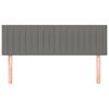 vidaXL Cabeceira de cama 2 pcs tecido 72x5x78/88 cm cinzento-escuro