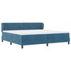 vidaXL Cama Box com colch&atilde;o Azul escuro 200 x 200 cm Veludo