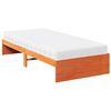 vidaXL Sof&aacute;-cama com colch&atilde;o 90x200 cm pinho maci&ccedil;o castanho-mel