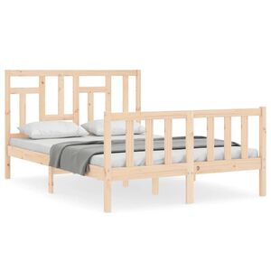 vidaXL Cama sem colch&atilde;o 140x200 cm madeira de pinho maci&ccedil;a
