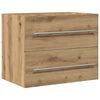 vidaXL Gabinete para pia de banheiro, Carvalho Artesanal, 60x38,5x48 cm, Madeira Engenheirada