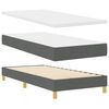 vidaXL Cama Box com colch&atilde;o Cinzento escuro 100 x 200 cm tecido