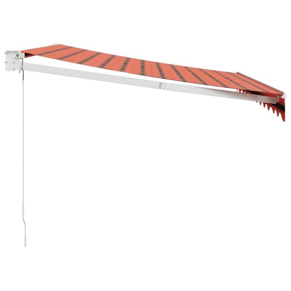 vidaXL Toldo retr&aacute;til 3x2,5 m tecido e alum&iacute;nio laranja e castanho