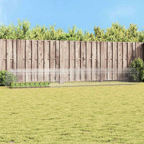 vidaXL Gaiola para Coelhos Prateado 400 x 78 x 78 cm A&ccedil;o Galvanizado