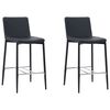 vidaXL 5 pcs conjunto de bar couro artificial preto