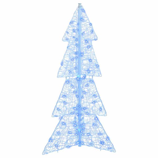 vidaXL &Aacute;rvore de Natal com 100 LEDs Azul 120 cm Acr&iacute;lo
