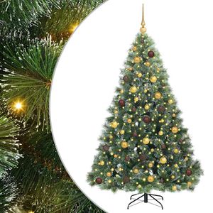vidaXL &Aacute;rvore de Natal Artificial com 300 LEDs Verde 180 cm PE e PVC