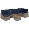 vidaXL Conjunto de Sof&aacute; de Jardim 8 pcs Cinzeto Rattan Sint&eacute;tico