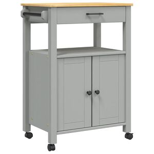 vidaXL Carrinho de cozinha MONZA 60x40x88,5 cm madeira de pinho maci&ccedil;a