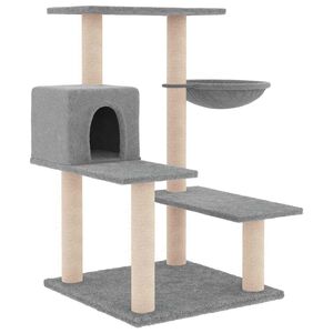 vidaXL &Aacute;rvore p/ gatos c/ postes arranhadores sisal 82,5cm cinza-claro