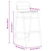 vidaXL Bancos de bar empilh&aacute;veis 2 pcs alum&iacute;nio