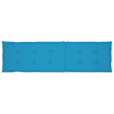 vidaXL Almofadão para cadeira de terraço (75+105)x50x3cm azul