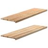 vidaXL Soleiras da janela 2 pcs 140x40x2cm carvalho maci&ccedil;o n&atilde;o tratado