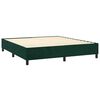 vidaXL Cama com molas/colch&atilde;o 180x200 cm veludo verde-escuro