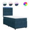 vidaXL Cama boxspring com colch&atilde;o 80x200 cm veludo azul