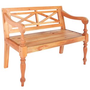 vidaXL Banco Bat&aacute;via 98 cm madeira maci&ccedil;a de mogno castanho claro