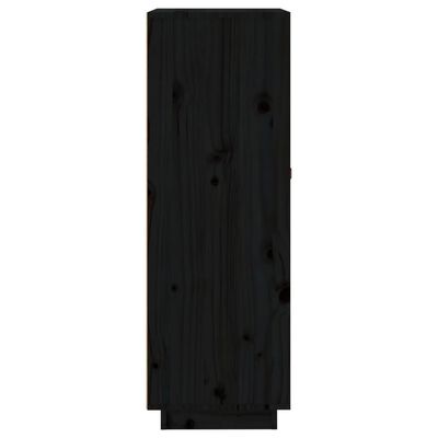 vidaXL Garrafeira 45x34x100 cm madeira de pinho maciça preto