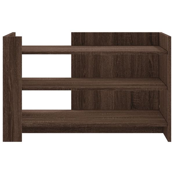 vidaXL Mesa de centro 80x50x50 cm derivados madeira carvalho castanho