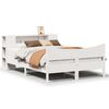 vidaXL Cama sem colch&atilde;o 140x200 cm madeira de pinho maci&ccedil;a branco