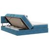 vidaXL Cama com Armazenamento com cabeceira 2 unid. Azul Escuro