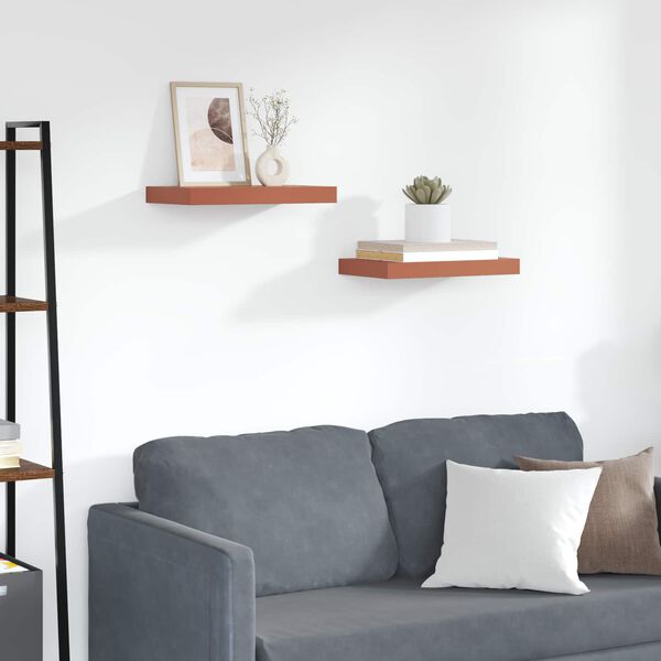 vidaXL Prateleira de Parede 2 pcs Vermelho 40 x 23,5 x 4 cm