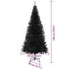 vidaXL &Aacute;rvore de Natal com 300 LEDs com suporte Preto 180 cm PVC