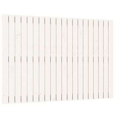 vidaXL Cabeceira de parede 127,5x3x90 cm pinho maciço branco