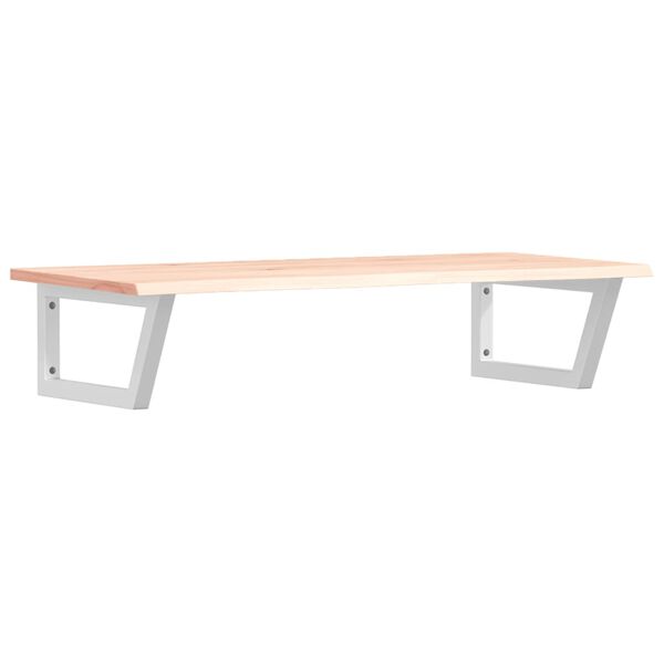 vidaXL Prateleira de parede p/ lavat&oacute;rio a&ccedil;o/madeira carvalho maci&ccedil;a