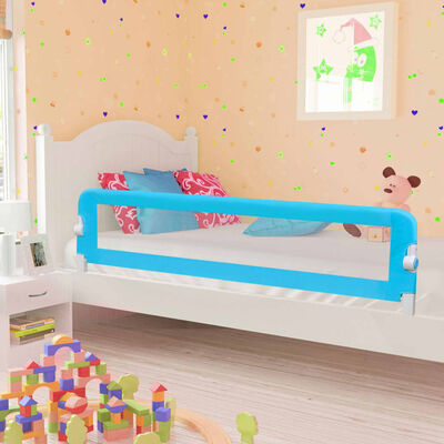 vidaXL Barra de segurança p/ cama infantil 180x42cm poliéster azul