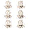 vidaXL Tampas em globo p/ postes veda&ccedil;&atilde;o 6 pcs a&ccedil;o inoxid&aacute;vel 91x91mm