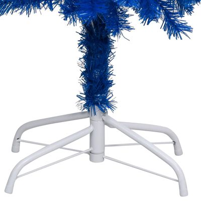 vidaXL Árvore Natal artificial pré-iluminada c/ bolas 210cm PVC azul
