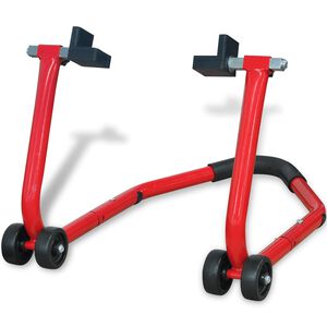 vidaXL Cavalete traseira moto, vermelho