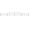 vidaXL Cestos gabi&atilde;o arqueados 6 pcs 400x30x40/60 cm ferro galvanizado