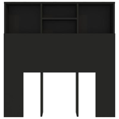 vidaXL Armário de cabeceira 100x19x103,5 cm preto