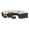 vidaXL Conjunto de Sof&aacute; de Jardim 13 pcs Preto vime PE