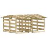 vidaXL P&eacute;rgolas com telhados 4 pcs pinho impregnado 100x90x100 cm